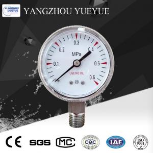50mm stainless steel pressure gauge